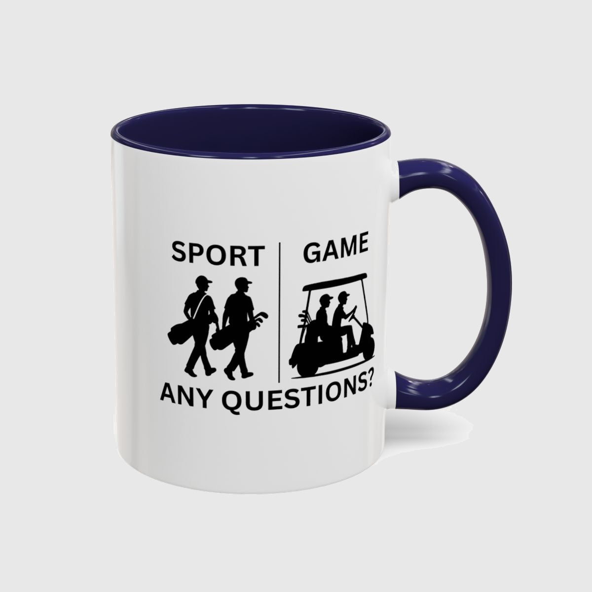 SPORT vs. GAME (Male) - Golf Mug in Navy