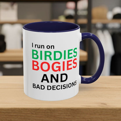 I run on... - Golf Mug - 11oz in Navy