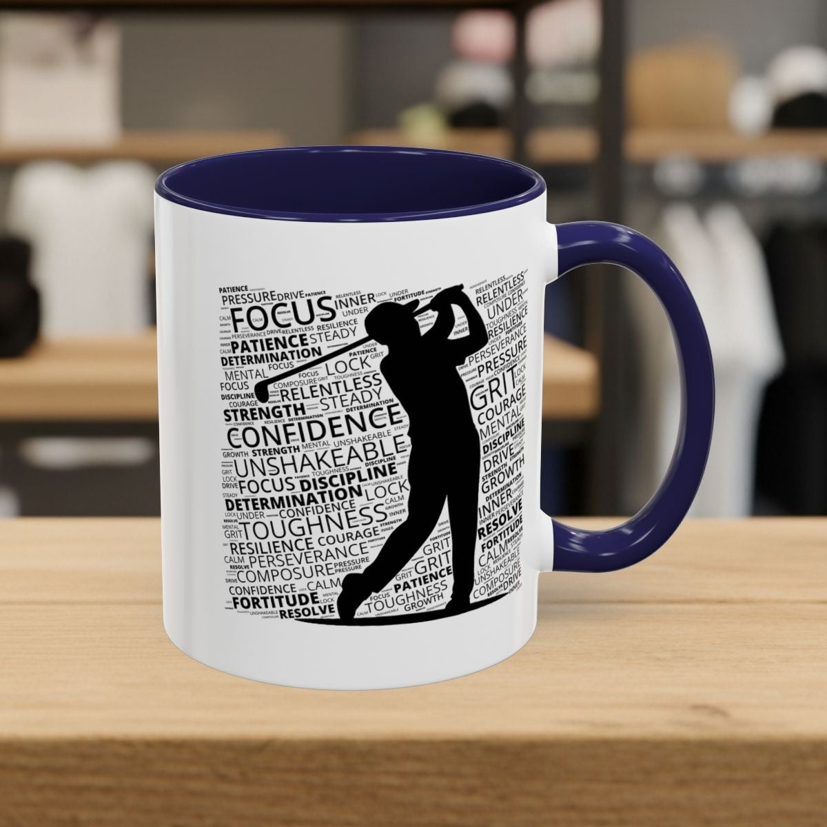 Unleash Your Mental Game (Male) - Golf Mug - 11oz in Navy
