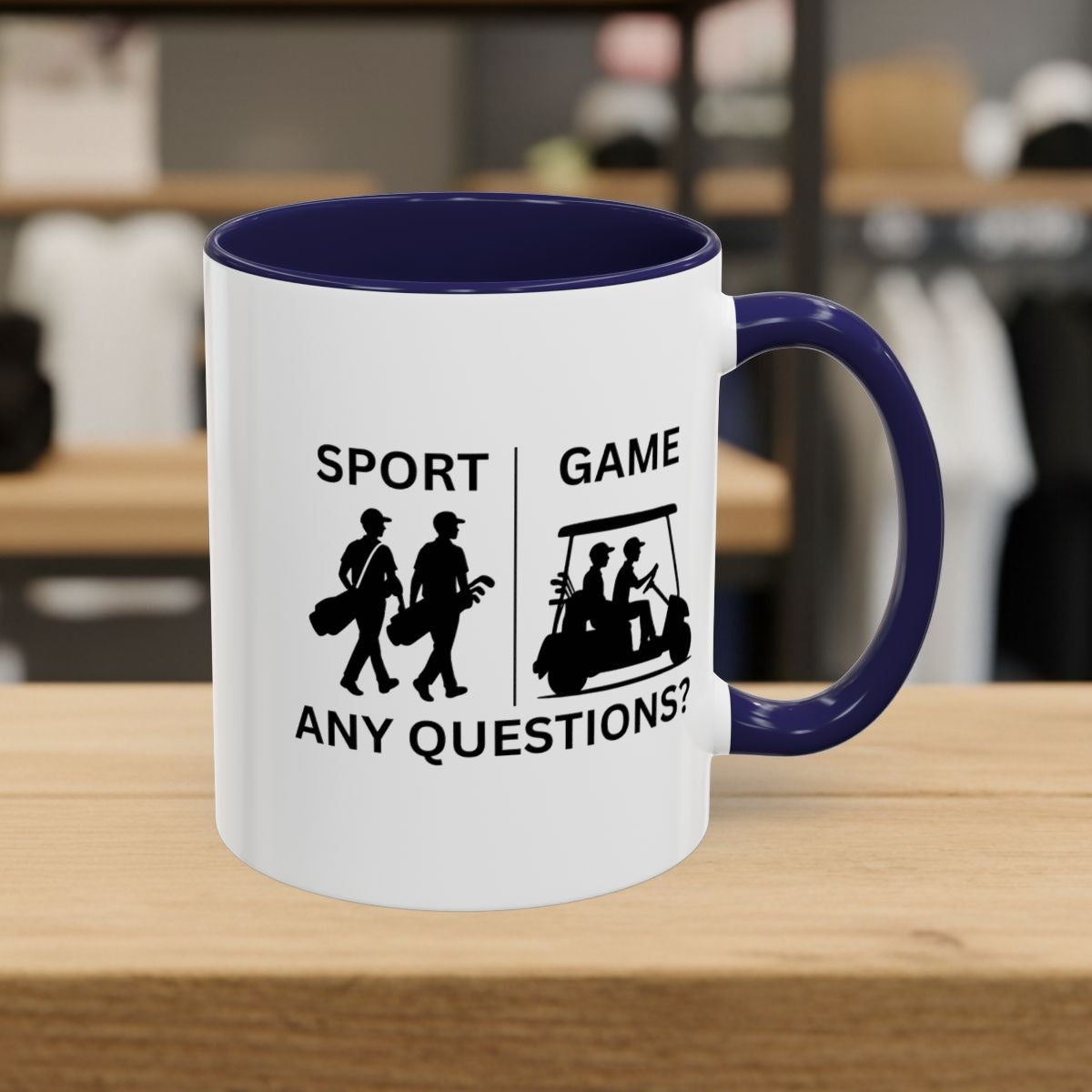 SPORT vs. GAME (Male) - Golf Mug - 11oz in Navy