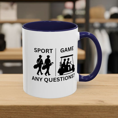 SPORT vs. GAME (Male) - Golf Mug - 11oz in Navy