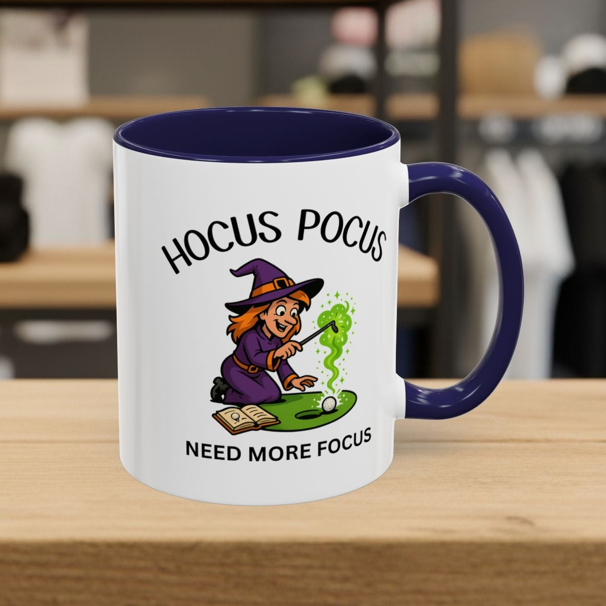 Hocus Pocus, Need More Focus - Golf Mug - 11oz in Navy