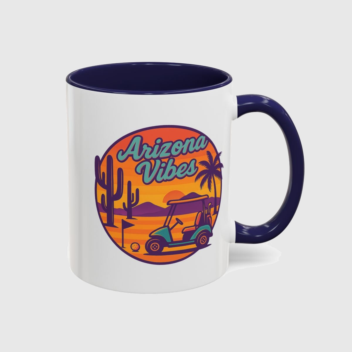 Golf Vibes - Arizona - Desert Edition Golf Destination - Golf Mug in Navy