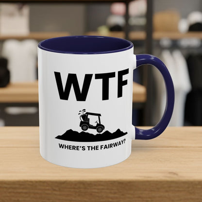 WTF - Where's the Fairway - Golf Mug - 11oz in Navy