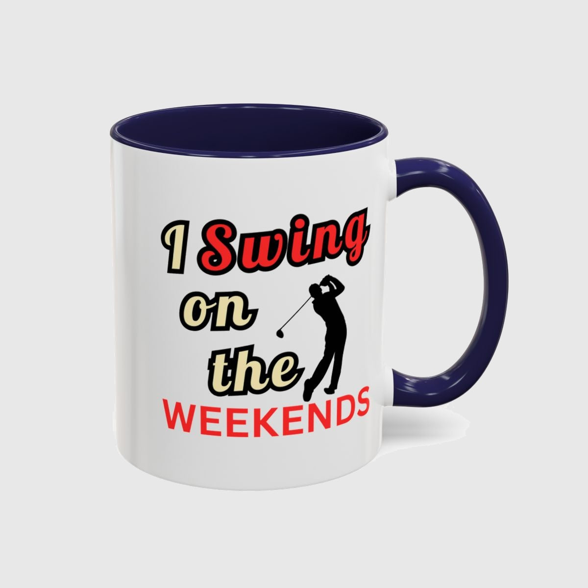 I Swing on the Weekends - Golf Mug in Navy