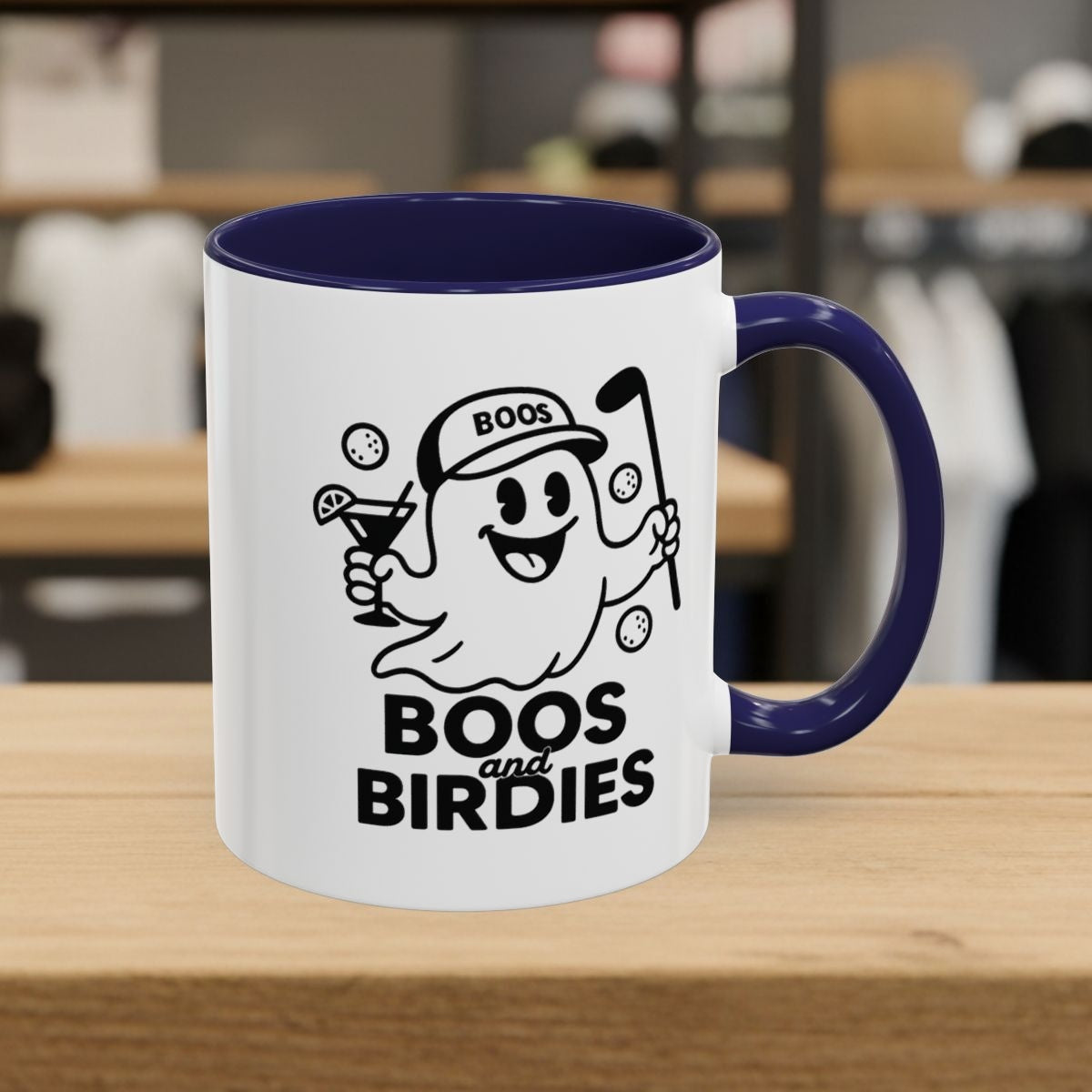 Boos and Birdies - Golf Mug - 11oz in Navy