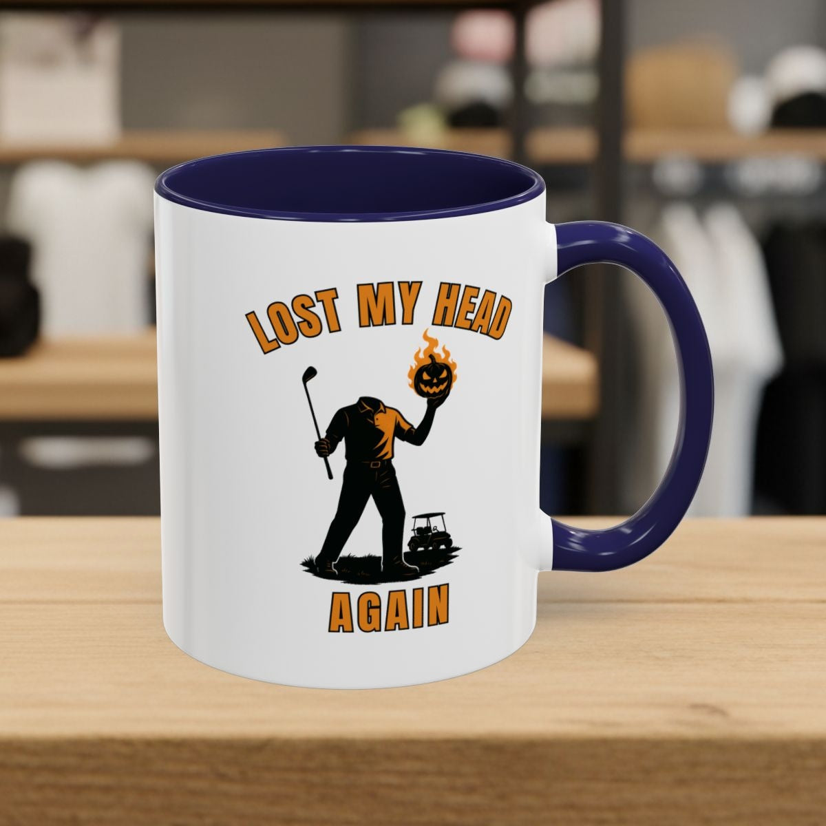 Lost My Head, Again - Golf Mug - 11oz in Navy