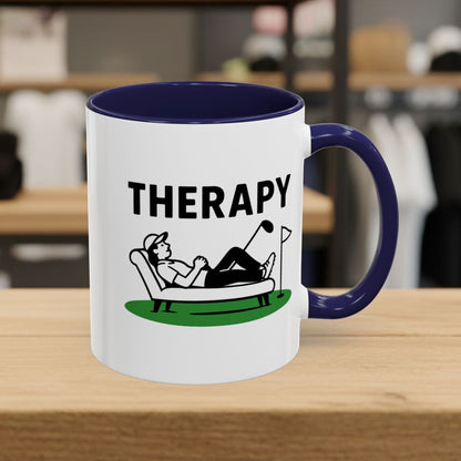 Golf Therapy - Golf Mug - 11oz in Navy