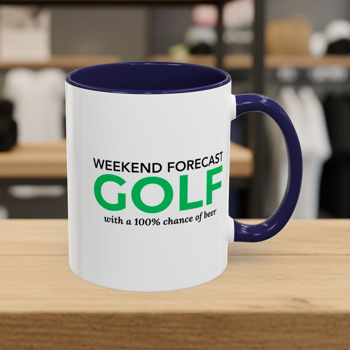 Weekend Forecast - Golf Mug - 11oz in Navy