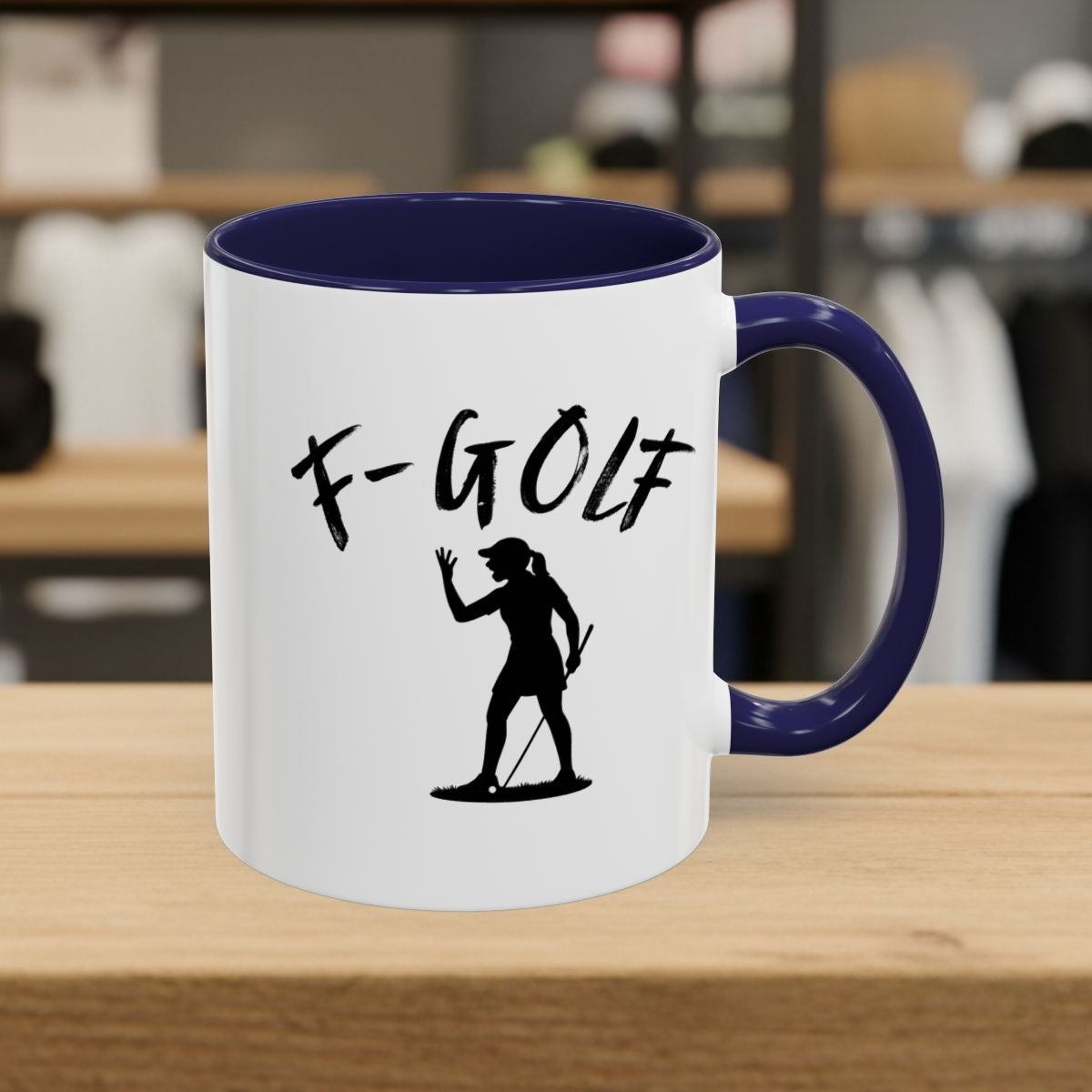 F-Golf (Female) - Golf Mug - 11oz in Navy