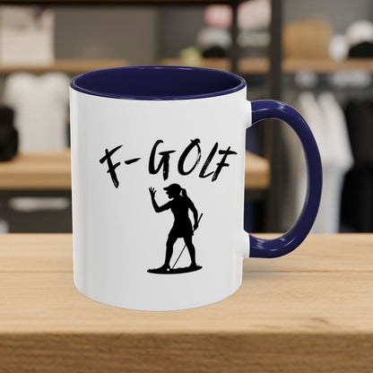 F-Golf (Female) - Golf Mug - 11oz in Navy