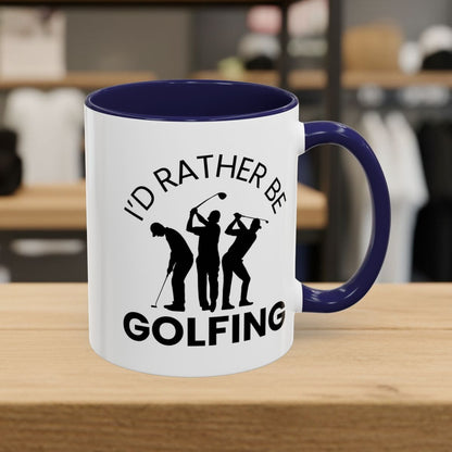 I'd Rather Be Golfing - Golf Mug - 11oz in Navy
