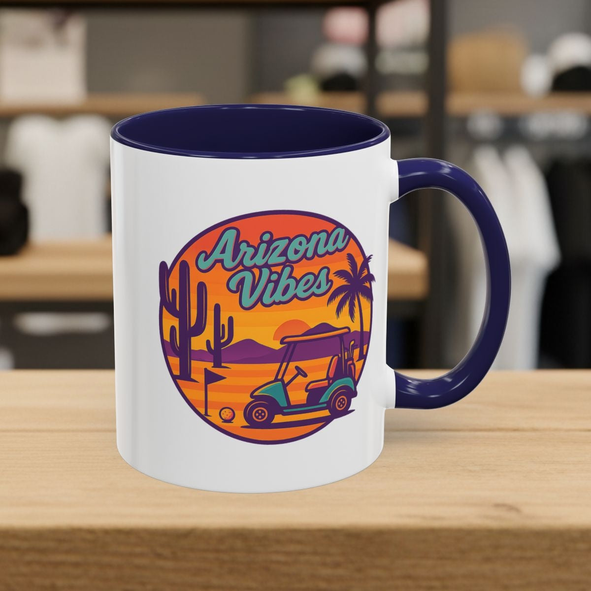 Golf Vibes - Arizona - Desert Edition Golf Destination - Golf Mug - 11oz in Navy