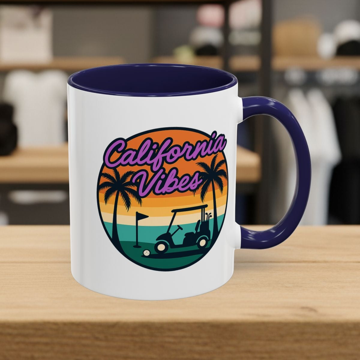 Golf Vibes - California Coast Edition - Golf Mug - 11oz in Navy