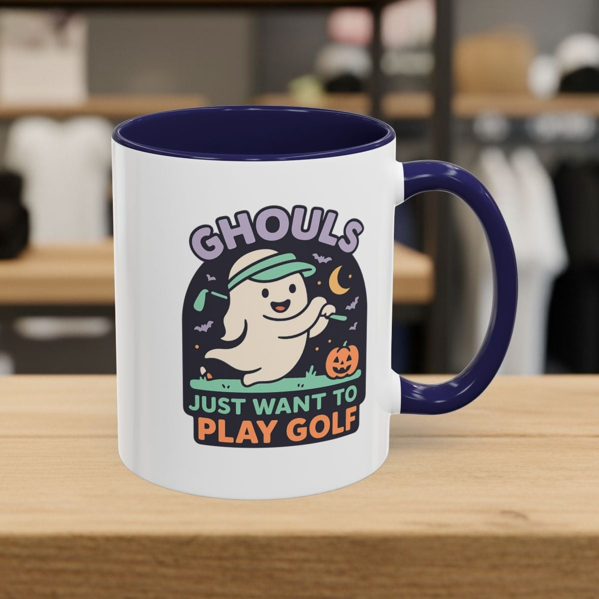 Ghouls Just Wanna Play Golf - Golf Mug - 11oz in Navy