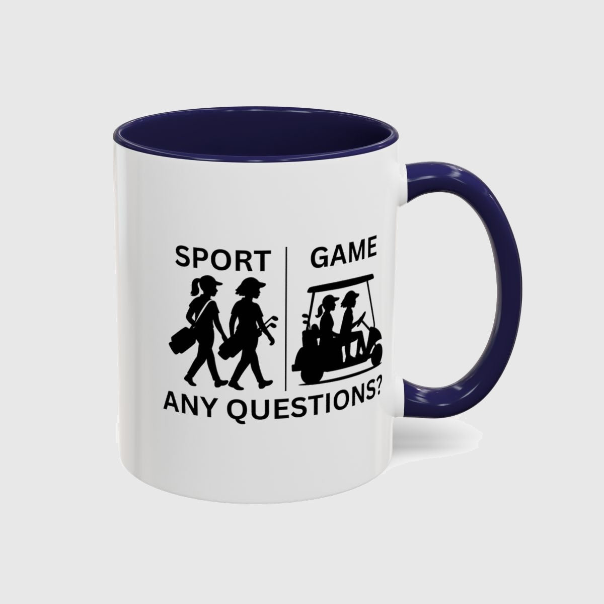 SPORT vs. GAME (Female) - Golf Mug in Navy