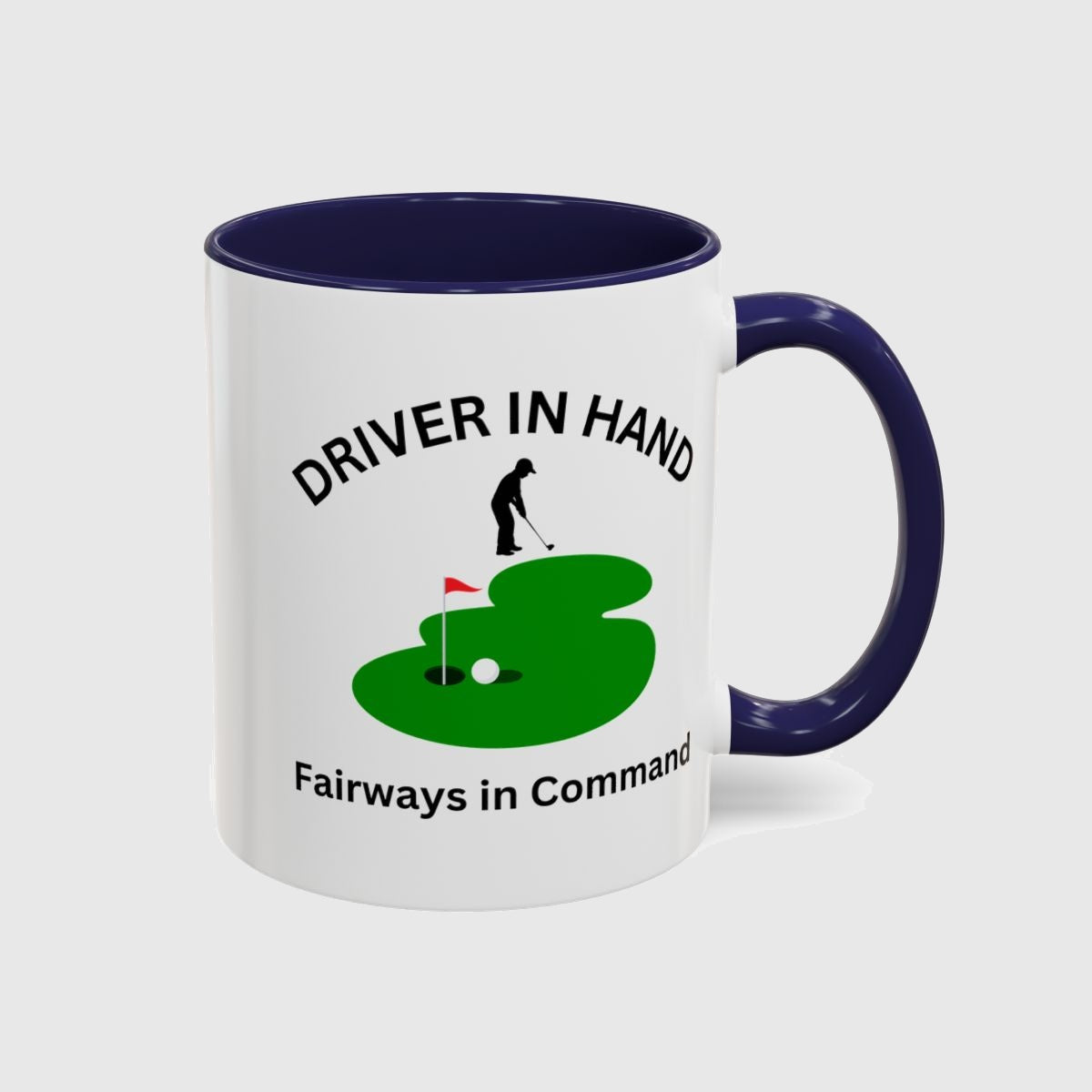 Driver in Hand - Fairways in Command (Male) - Golf Mug in Navy