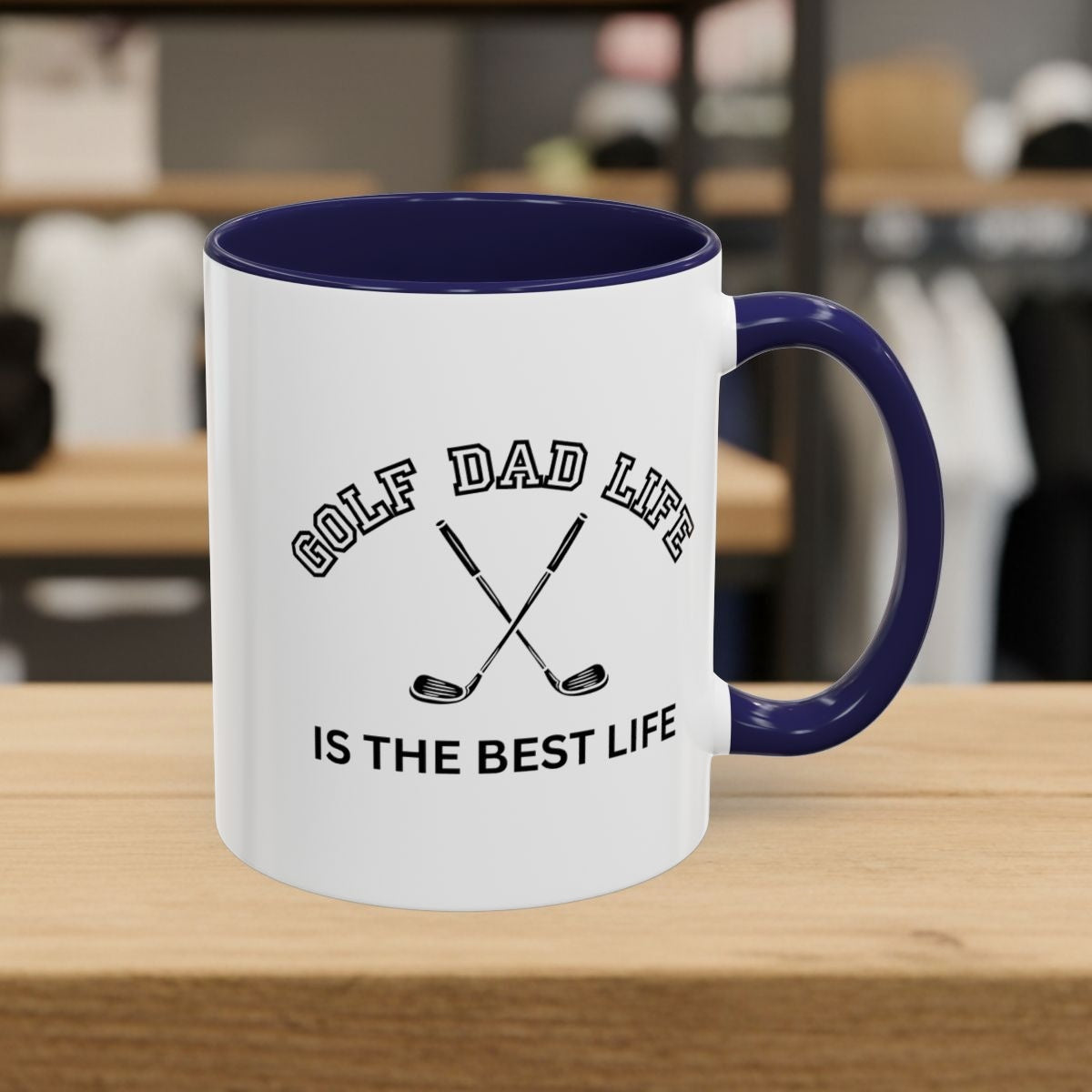 Golf Dad Life is the Best Life - Golf Mug - 11oz in Navy