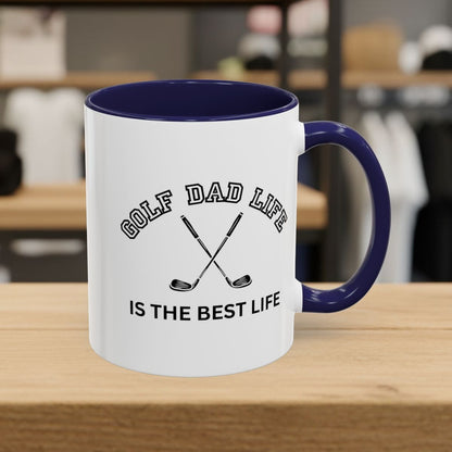 Golf Dad Life is the Best Life - Golf Mug - 11oz in Navy