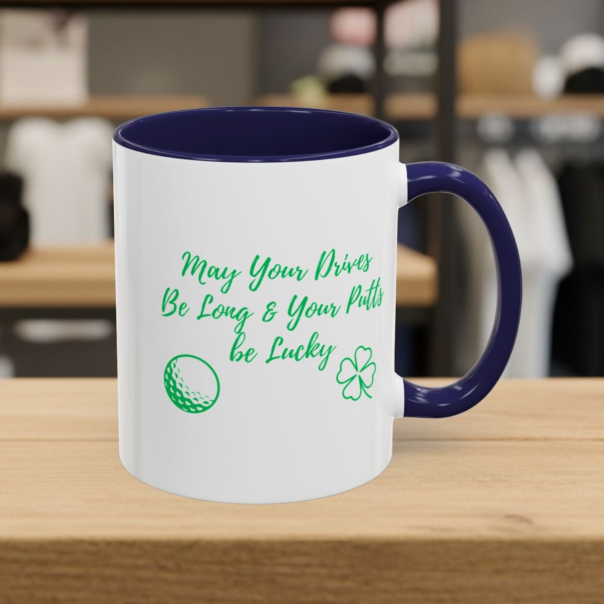 May Your Drives Be Long & Your Putts Be Lucky 🍀 - Golf Mug - 11oz in Navy