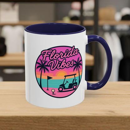 Golf Vibes - Florida Sunshine Edition - Golf Mug - 11oz in Navy