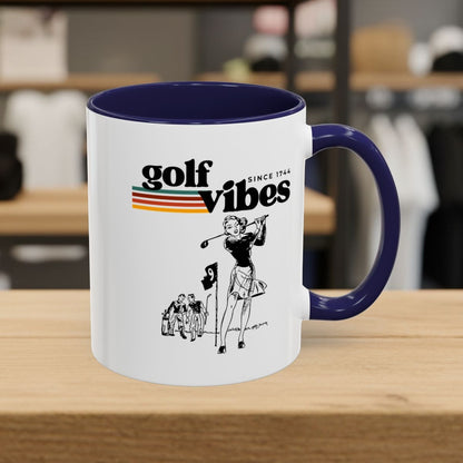 Golf Vibes Retro - Golf Mug - 11oz in Navy