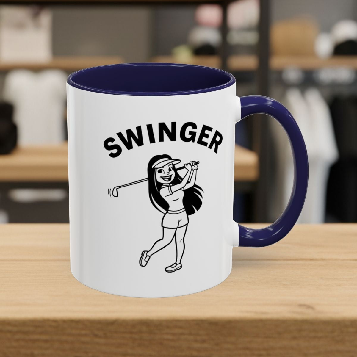 Retro Swinger Women's - Golf Mug - 11oz in Navy