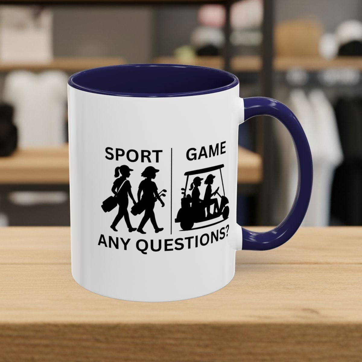 SPORT vs. GAME (Female) - Golf Mug - 11oz in Navy