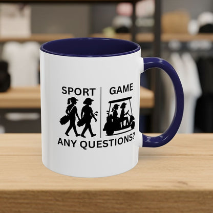 SPORT vs. GAME (Female) - Golf Mug - 11oz in Navy
