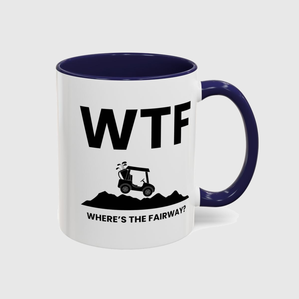 WTF - Where's the Fairway - Golf Mug in Navy