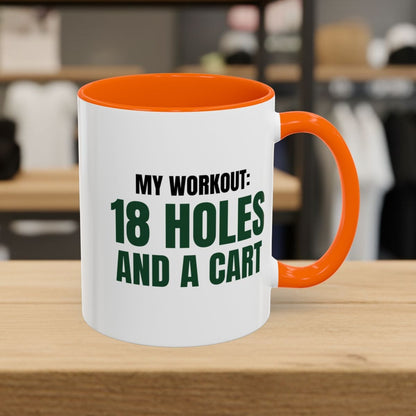 My Workout: 18 Holes - Golf Mug in Orange