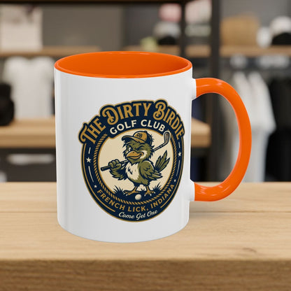 The Dirty Birdie Golf Club - French Lick, Indiana - Golf Mug in Orange