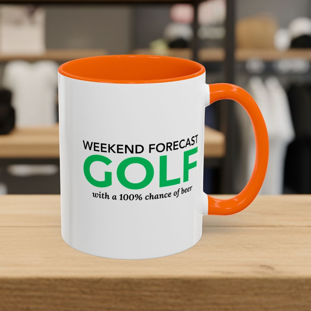 Weekend Forecast - Golf Mug - 11oz in Orange