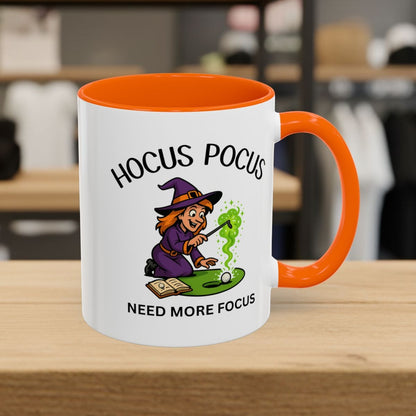 Hocus Pocus, Need More Focus - Golf Mug - 11oz in Orange