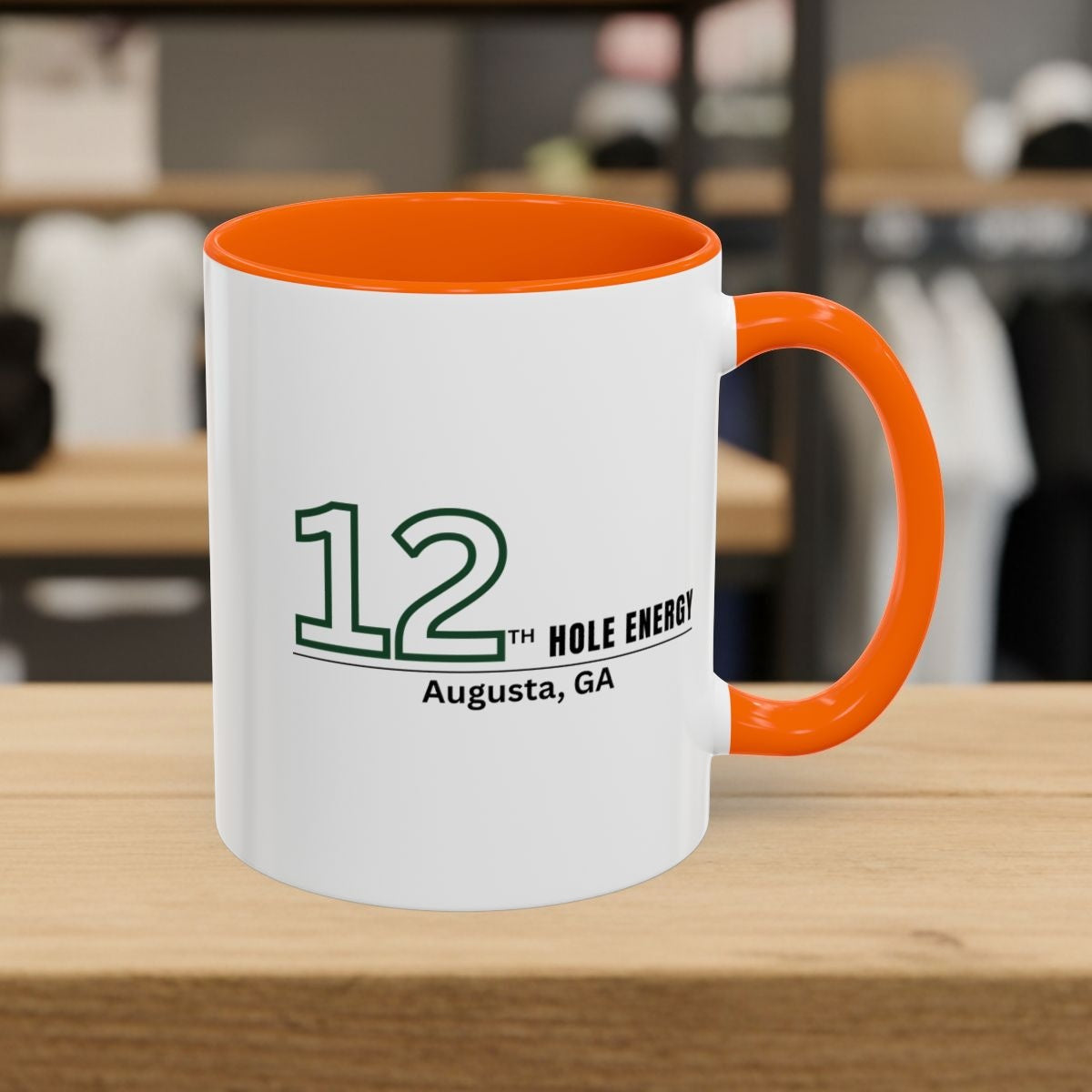 12th Hole Energy - Golf Mug in Orange