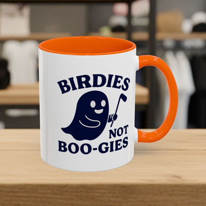 Birdies not BOO-GIES - Golf Mug - 11oz in Orange