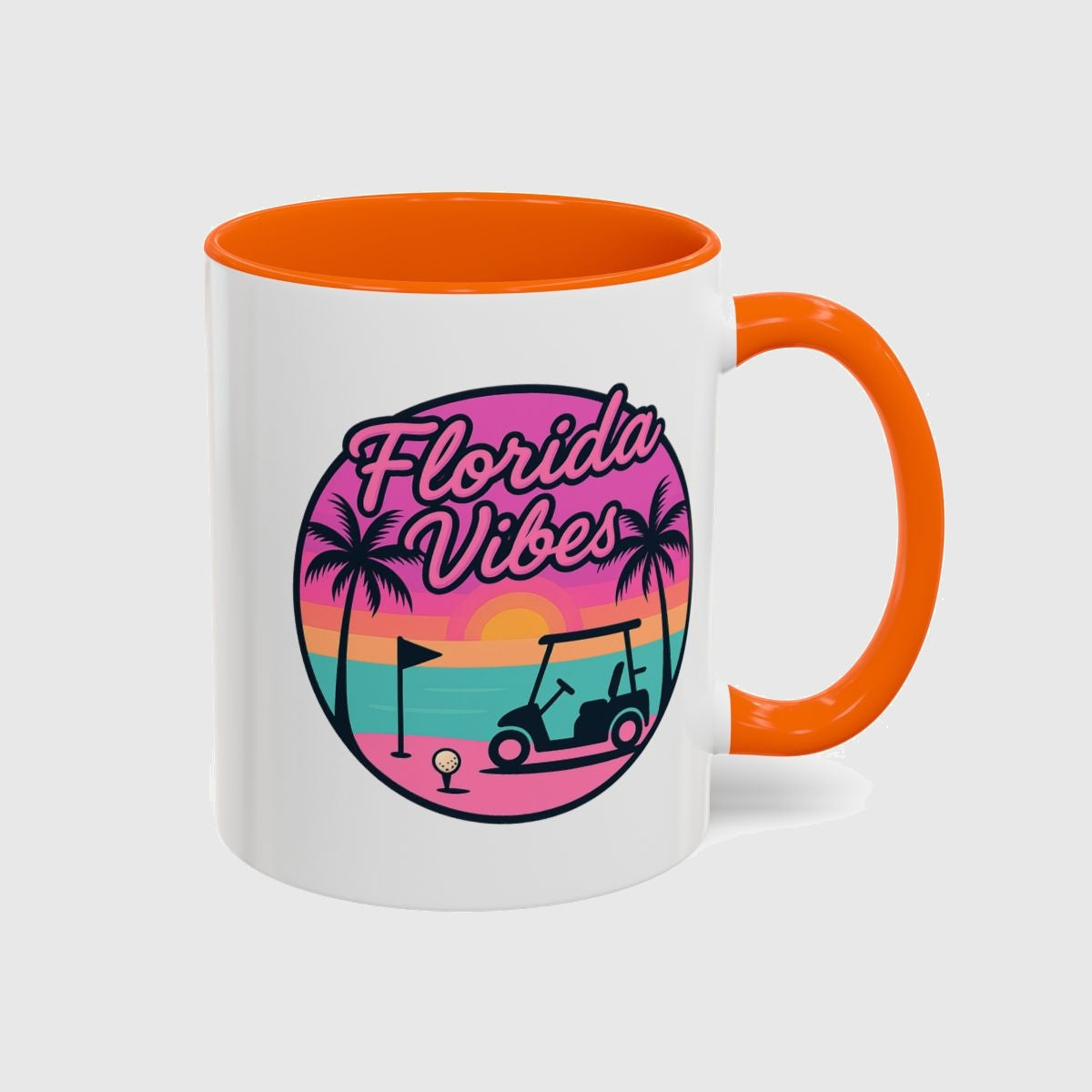 Golf Vibes - Florida Sunshine Edition - Golf Mug in Orange