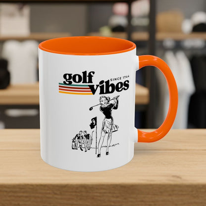 Golf Vibes Retro - Golf Mug - 11oz in Orange