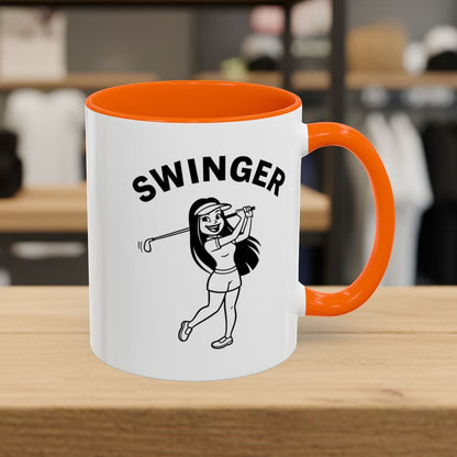 Retro Swinger Women's - Golf Mug - 11oz in Orange