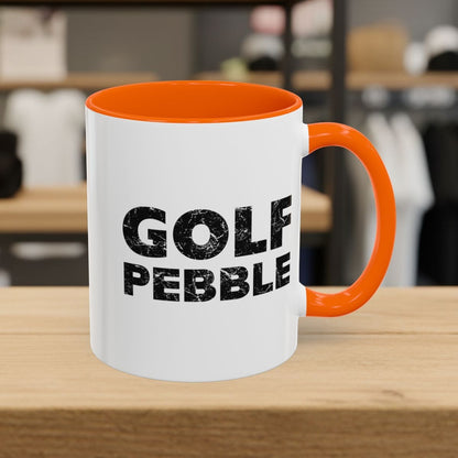 Golf Pebble - Golf Mug - 11oz in Orange