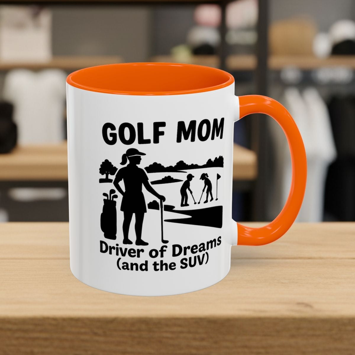 Golf Mom - Golf Mug - 11oz in Orange