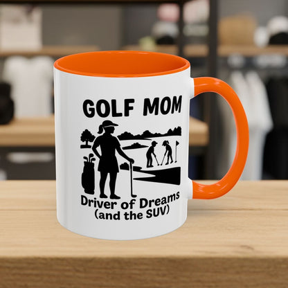 Golf Mom - Golf Mug - 11oz in Orange