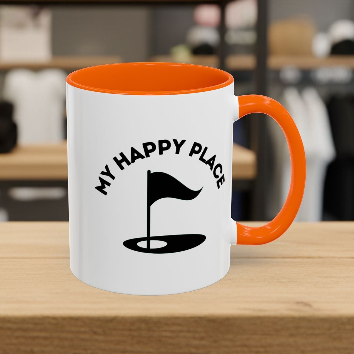 My Happy Place - Golf Mug - 11oz in Orange