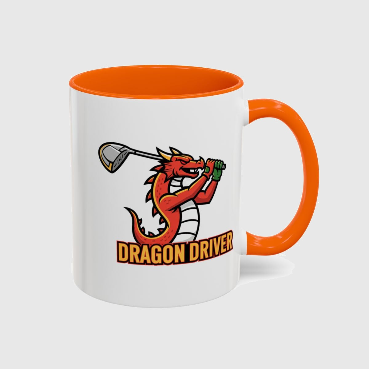 Dragon Driver - Golf Mug in Orange