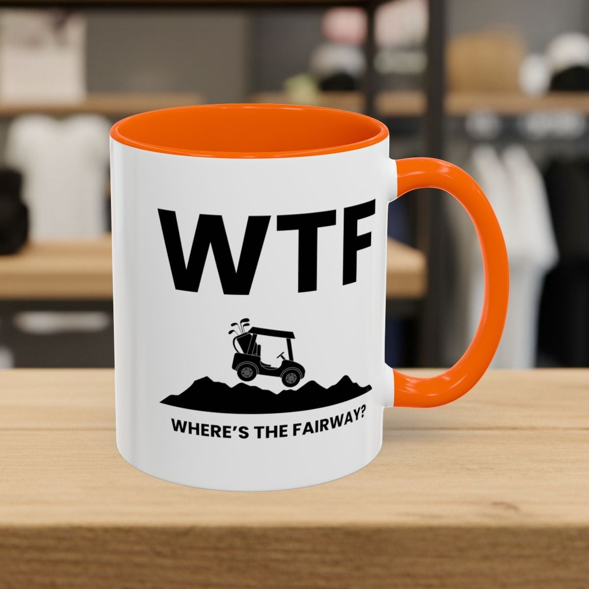 WTF - Where's the Fairway - Golf Mug - 11oz in Orange