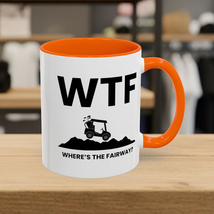 WTF - Where's the Fairway - Golf Mug - 11oz in Orange