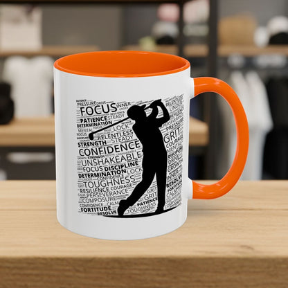 Unleash Your Mental Game (Male) - Golf Mug - 11oz in Orange