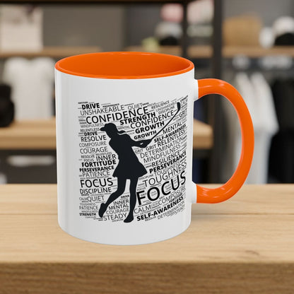 Unleash Your Mental Game (Female) - Golf Mug - 11oz in Orange