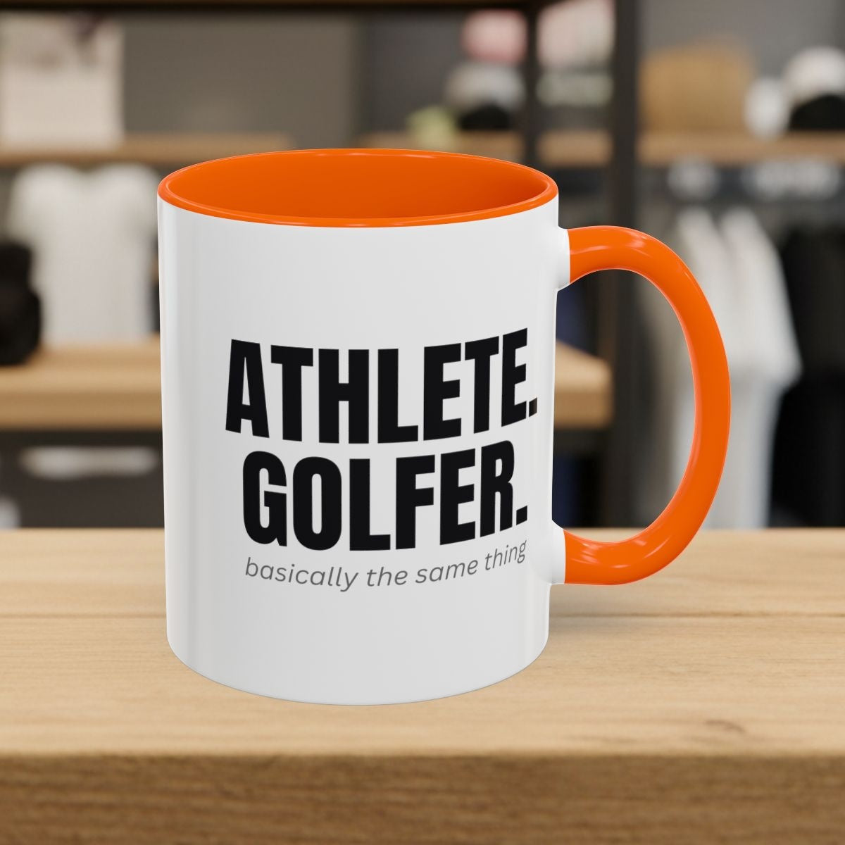 Athlete. Golfer. Basically the Same Thing - Golf Mug in Orange