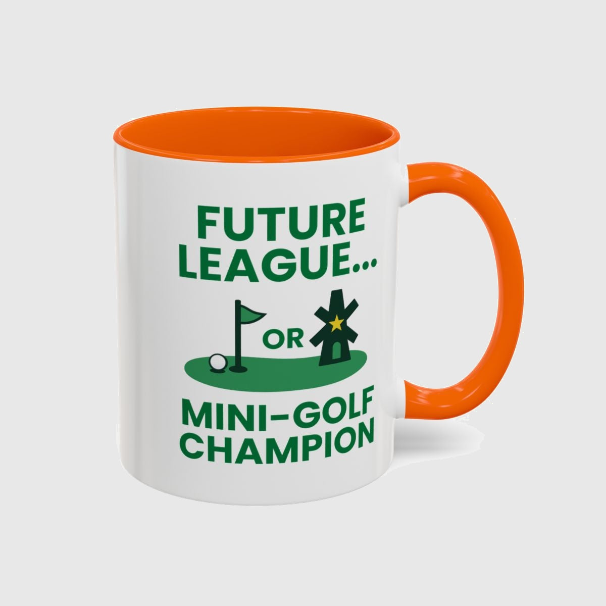 Future League or Mini-Golf Champion - Golf Mug in Orange